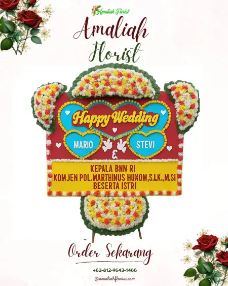 Papan Bunga Pernikahan Masangan